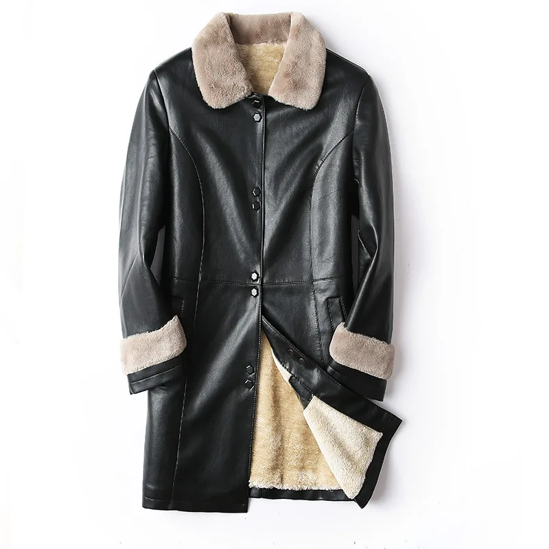 Winter Black Red Leather Jacket PU Women 2023 New Plush Warm Coat Vintage Long Style Jackets Faux Fur Windbreaker Outwear WF230
Winter Black Red Leather Jacket PU Women 2023 New Plush Warm Coat Vintage Long Style Jackets Faux Fur Windbreaker Outwear WF230