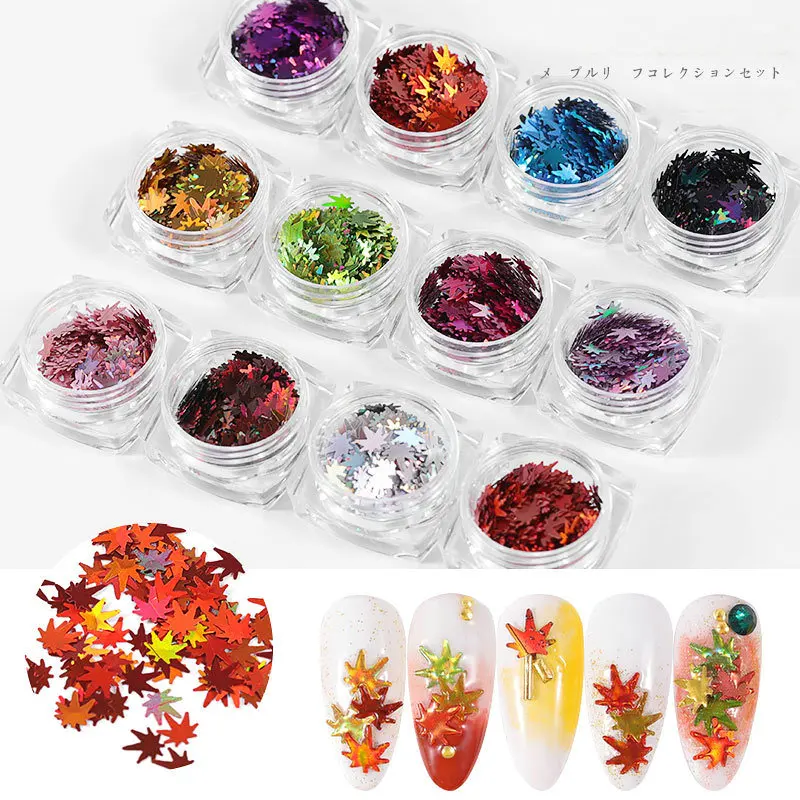 YALIAO 12pcs Glitters Maple Leaf 3D Multicolor DIY Nail Sticker Art Transfer Foils Decoration Sequins Manicure
YALIAO 12pcs Glitters Maple Leaf 3D Multicolor DIY Nail Sticker Art Transfer Foils Decoration Sequins Manicure