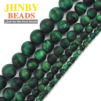 JHNBY Matte Green Tiger's eye Natural Stone 4/6/8/10/12MM Round spacers Loose beads for Jewelry making DIY bracelets necklace
JHNBY Matte Green Tiger's eye Natural Stone 4/6/8/10/12MM Round spacers Loose beads for Jewelry making DIY bracelets necklace