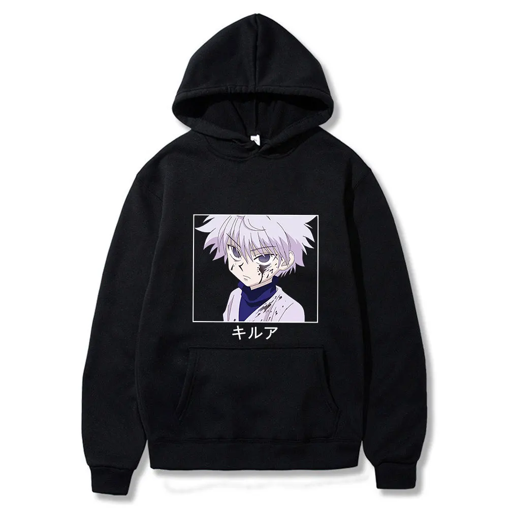 2021 New hunter x hunter japan Anime Killua Leorio Kurapika Gon Hisoka Pullover Hoodie Streetswear Fashion Men Oversized sweatsh
2021 New hunter x hunter japan Anime Killua Leorio Kurapika Gon Hisoka Pullover Hoodie Streetswear Fashion Men Oversized sweatsh