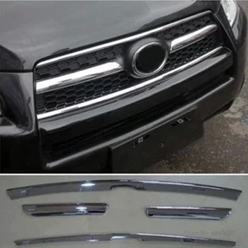 

AITWATT For Toyota RAV 4 RAV4 2009-2013 Car Exterior ABS Chrome Front Central Grille Grill Sticker Cover Trim Car Styling 4pcs