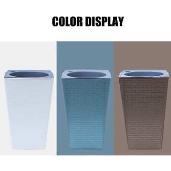 Brick Pattern Flowerpot Imitation Metal Plastic Flower Pot Square And Tall Type For Gardening Potted Plants PI669
Brick Pattern Flowerpot Imitation Metal Plastic Flower Pot Square And Tall Type For Gardening Potted Plants PI669