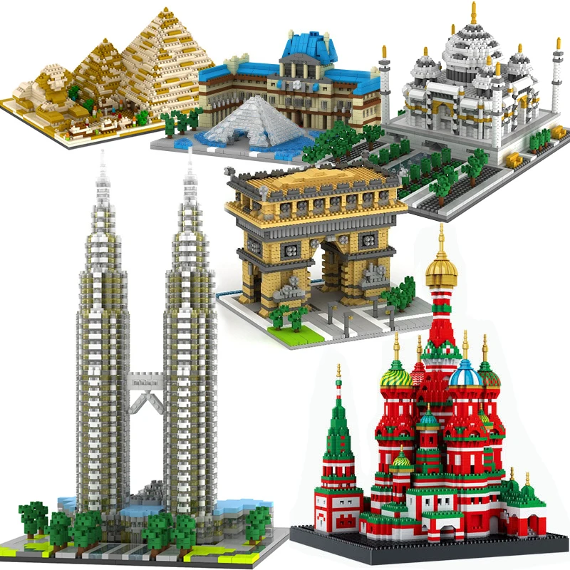 Diamond No Compatible Legoed Architecture Town Bridge London Big Ben Arc de Triomphe Paris Taj Mahal Pyramid Building Blocks toy
Diamond No Compatible Legoed Architecture Town Bridge London Big Ben Arc de Triomphe Paris Taj Mahal Pyramid Building Blocks toy