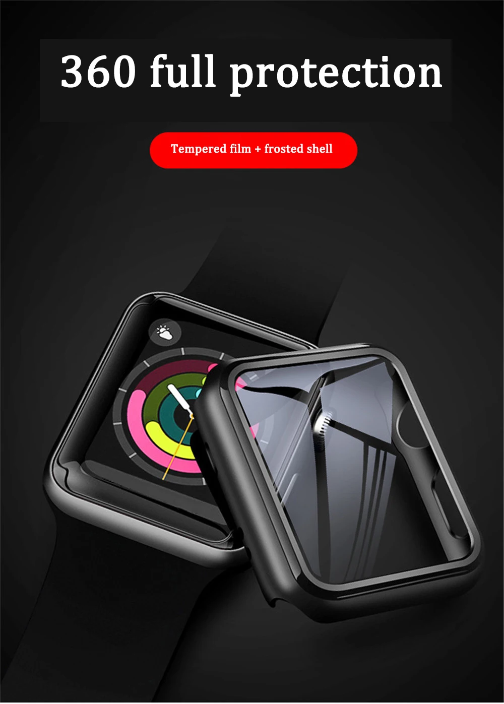 

Watch case for Apple iWatch 1/2/3/4/5 generation tempered film case all-in-one Apple Watch soft protective cover accessories