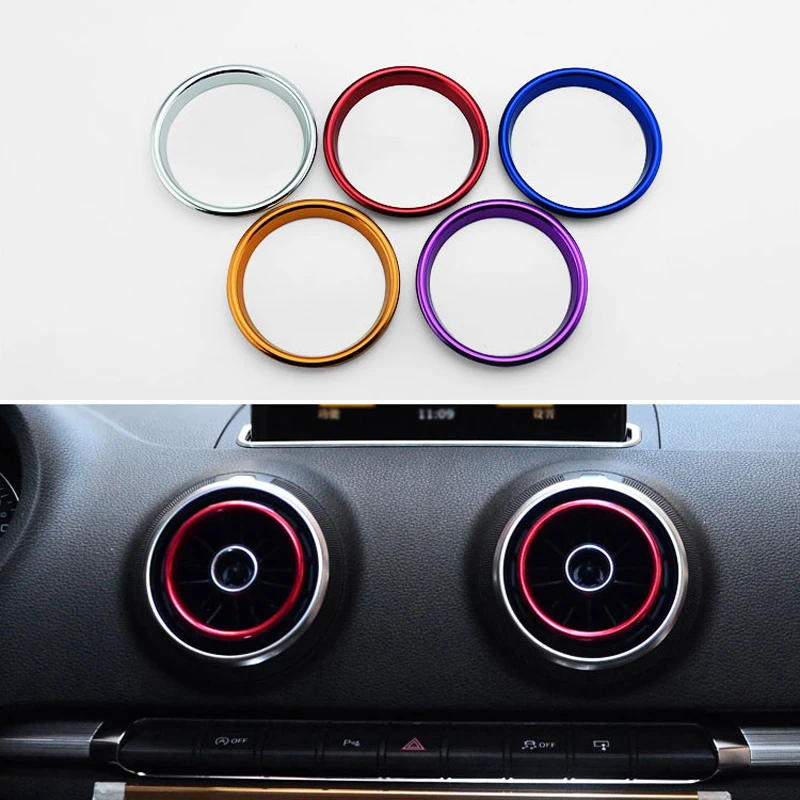 Car Styling Front Vent Air Panel Outlet Dashboard Stickers Covers Decoration Trim Frame for Audi A3/8V S3 Q2 Auto Accessories | Автомобили