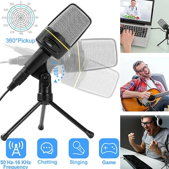 Condenser Microphone With Tripod Vocal Recording Device HD Sound Metal Microphone For Computer Laptop Game Conference
Condenser Microphone With Tripod Vocal Recording Device HD Sound Metal Microphone For Computer Laptop Game Conference