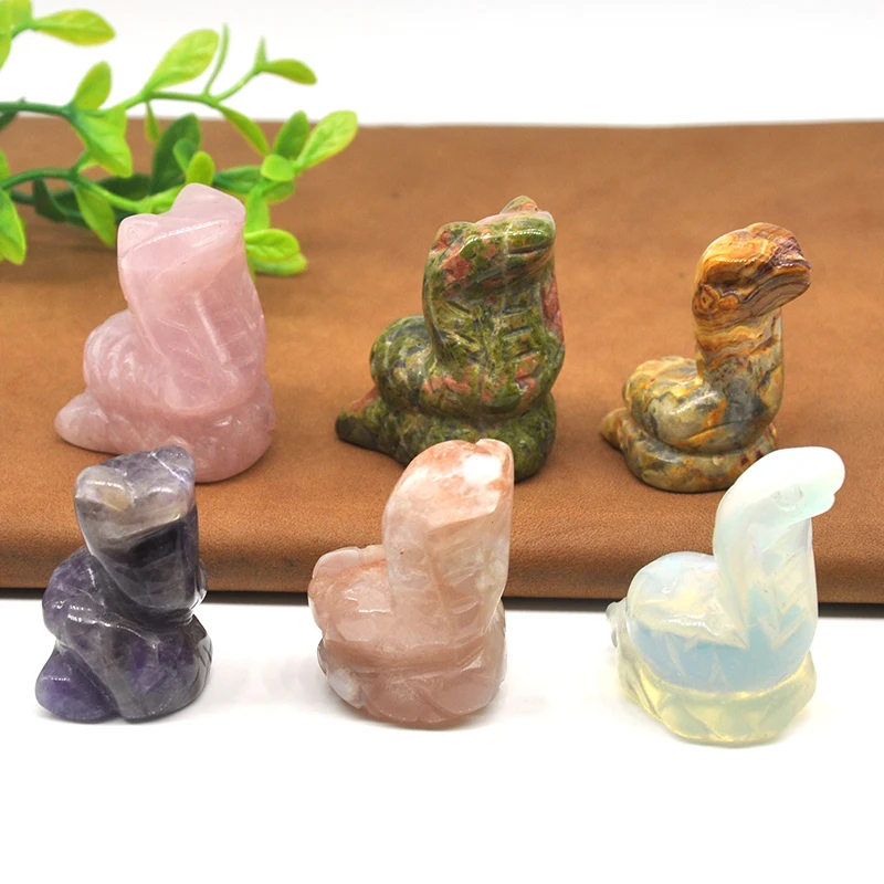 Snake Statue Natural Crystal Rose Quartz Amethyst Healing Animals Figurines Reiki Lucky Stones Home Decoration Gift Wholesale
Snake Statue Natural Crystal Rose Quartz Amethyst Healing Animals Figurines Reiki Lucky Stones Home Decoration Gift Wholesale