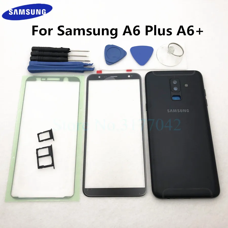Для Samsung Galaxy A6 Plus 2018 + A605 A605F полный корпус средняя рамка задняя крышка батареи