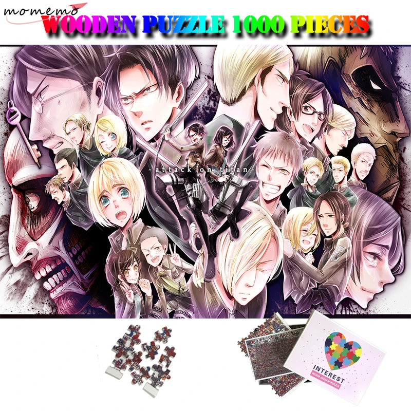 MOMEMO Attack on Titan 1000 Pieces Cartoon Anime Jigsaw Puzzles for Adult Wooden Assembling Puzzles Toy Kids Children Nice Gifts
MOMEMO Attack on Titan 1000 Pieces Cartoon Anime Jigsaw Puzzles for Adult Wooden Assembling Puzzles Toy Kids Children Nice Gifts