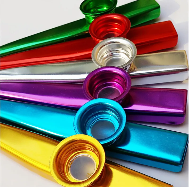 Pack of 6 Quality Metal Kazoo of Different Colors A Good Companion for Guitar, Ukulele, Violin, Piano Keyboard