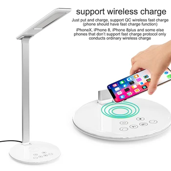 LED Desk Lamp QI Wireless Charging Multi-Function Reading Table Lamps Dimmable Eye Protection Study Light Phone Wireless Charge
LED Desk Lamp QI Wireless Charging Multi-Function Reading Table Lamps Dimmable Eye Protection Study Light Phone Wireless Charge