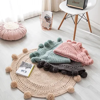 Nordic Handmade Style Ball Carpet, Wool Woven Solid Color Round Decorative Floor Mat, Bedroom Bedside Bay Window Cushion
Nordic Handmade Style Ball Carpet, Wool Woven Solid Color Round Decorative Floor Mat, Bedroom Bedside Bay Window Cushion