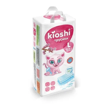 Diapers panties KIOSHI L 10-14 kg, 42 pcs 5111147
Diapers panties KIOSHI L 10-14 kg, 42 pcs 5111147
