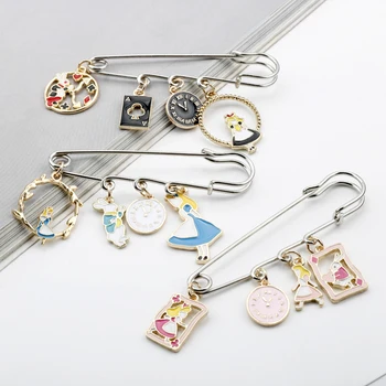 Cartoon Alice Clip Pins Cute Safety-Pin Cartoon Figure Shape Pendant Brooch Enamel Lapel Pin Jewelry Badges Pins -5
Cartoon Alice Clip Pins Cute Safety-Pin Cartoon Figure Shape Pendant Brooch Enamel Lapel Pin Jewelry Badges Pins -5