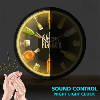Happy Hour Beer Time Metal Frame Round Clock Wine O'Clock Booze Printed Sound Activated Watch Drinker Alcohol Smart Timepiece
Happy Hour Beer Time Metal Frame Round Clock Wine O'Clock Booze Printed Sound Activated Watch Drinker Alcohol Smart Timepiece