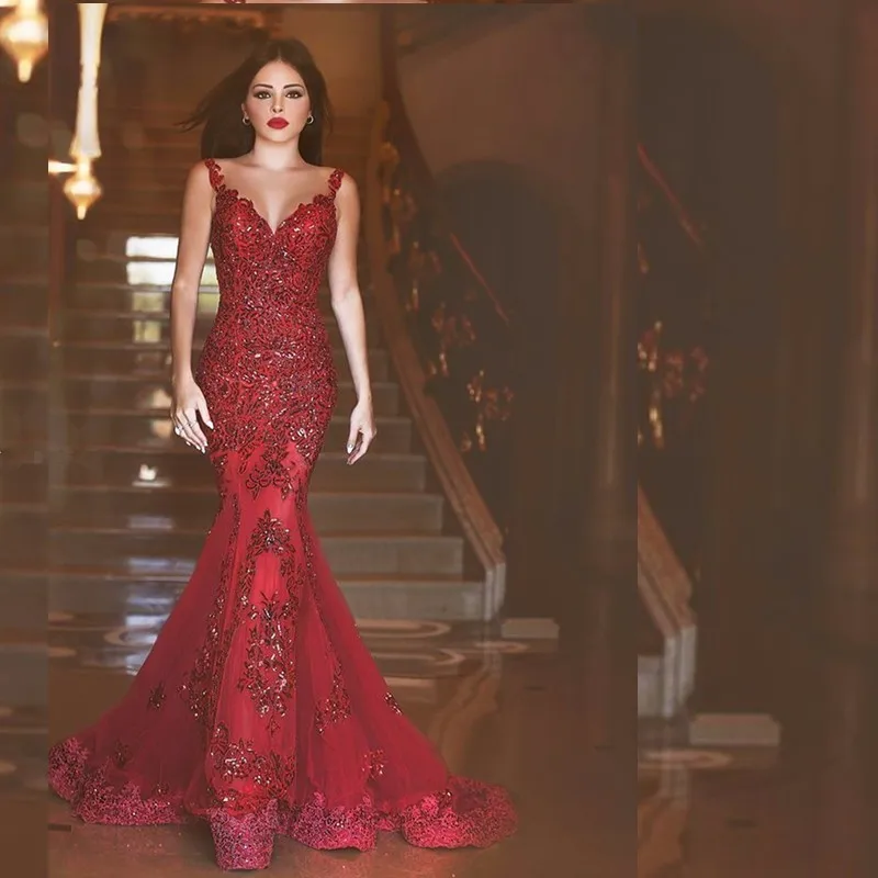 Sexy Red Sequin Spaghetti Strap Sheer Mermaid Prom 2018 Applique Sleeveless Formal Evening gown mother of the bride dresses
Sexy Red Sequin Spaghetti Strap Sheer Mermaid Prom 2018 Applique Sleeveless Formal Evening gown mother of the bride dresses