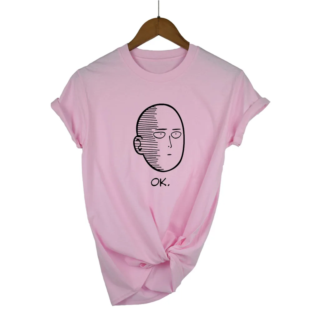 2018 женские футболки крутые One Punch Man аниме ONE Oppai Ok Hero белые индивидуальные для