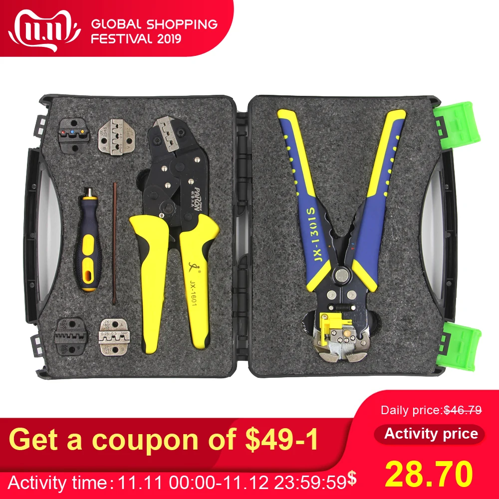 PARON Multi-tool Wire Crimpers Multifunctional multitool Terminal Crimping Pliers Wire Strippers Crimper Tool Cord Pliers Kit
PARON Multi-tool Wire Crimpers Multifunctional multitool Terminal Crimping Pliers Wire Strippers Crimper Tool Cord Pliers Kit