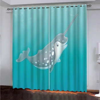 SOFTBATF Dolphin Printing Curtain Blackout Curtains Fabric Drapes Window Curtains For living Room Bedroom Dropshipping
SOFTBATF Dolphin Printing Curtain Blackout Curtains Fabric Drapes Window Curtains For living Room Bedroom Dropshipping