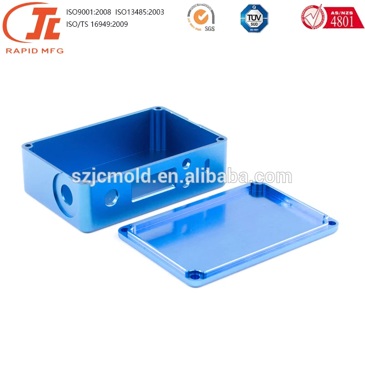 JC rapid MFG made mass production precision milling aluminum cnc machining parts/ CNC aluminum parts for electronic case