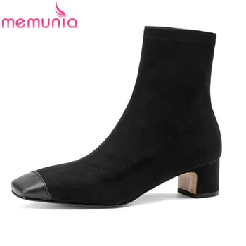 MEMUNIA 2020 top quality genuine leather +flock ankle boots women thick heel casual shoes simple fashion ladies boots
MEMUNIA 2020 top quality genuine leather +flock ankle boots women thick heel casual shoes simple fashion ladies boots