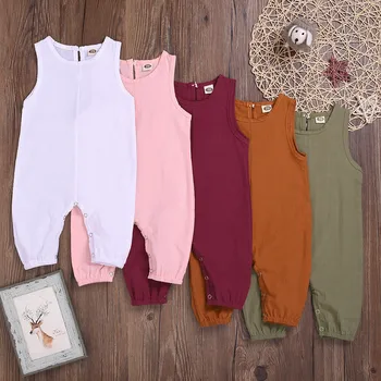 2020 Baby Summer Clothing Newborn Baby Girl Boy Clothes Sleeveless Solid Romper Jumpsuit Overall Infant Clothing Casual Outfits
2020 Baby Summer Clothing Newborn Baby Girl Boy Clothes Sleeveless Solid Romper Jumpsuit Overall Infant Clothing Casual Outfits