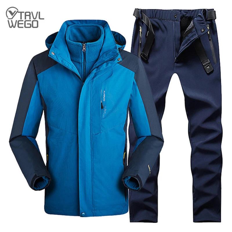 TRVLWEGO Winter Men Ski 2 in 1 Jacket Or Fleece Pants Thermal Hiking Camping Sports Windbreaker Trekking Outdoor Coat Trousers
TRVLWEGO Winter Men Ski 2 in 1 Jacket Or Fleece Pants Thermal Hiking Camping Sports Windbreaker Trekking Outdoor Coat Trousers