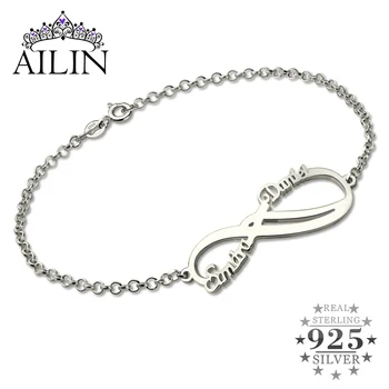 AILIN Silver Infinity Names Bracelet Personalized 2 Names Bracelet Infinity Bracelet Mother's Bracelet Custom Sister Gift
AILIN Silver Infinity Names Bracelet Personalized 2 Names Bracelet Infinity Bracelet Mother's Bracelet Custom Sister Gift
