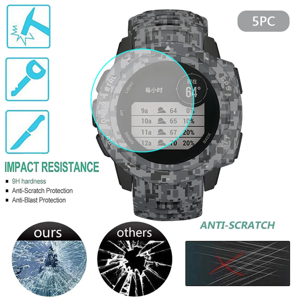 Clear Ultra Film Tempered Glass Screen Protector for Garmin Instinct-Tactical Smart watch accessories Instinct Tactical Cover #Y
Clear Ultra Film Tempered Glass Screen Protector for Garmin Instinct-Tactical Smart watch accessories Instinct Tactical Cover #Y