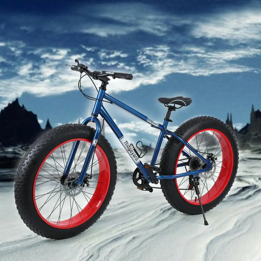 26-inch Wheel Mountain Bike 7 Speed Gears Snow Bike 26 * 4.0 Fat Tire Cruiser Bicycle Road Bike racing bicycles
26-inch Wheel Mountain Bike 7 Speed Gears Snow Bike 26 * 4.0 Fat Tire Cruiser Bicycle Road Bike racing bicycles