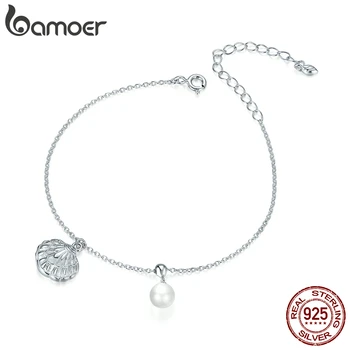 bamoer GXB179 Sterling Silver Shell and Pearl Link Chain Bracelets for Women 925 Bracelets with Charms Anniversary Gifts 
bamoer GXB179 Sterling Silver Shell and Pearl Link Chain Bracelets for Women 925 Bracelets with Charms Anniversary Gifts