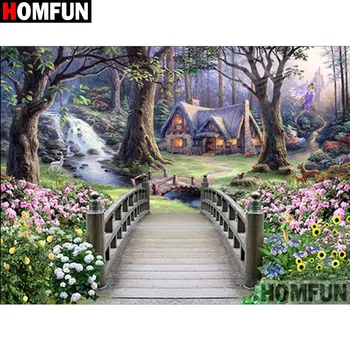 HOMFUN Full Square/Round Drill 5D DIY Diamond Painting "Forest house bridge" Embroidery Cross Stitch 5D Home Decor Gift A30080
HOMFUN Full Square/Round Drill 5D DIY Diamond Painting "Forest house bridge" Embroidery Cross Stitch 5D Home Decor Gift A30080