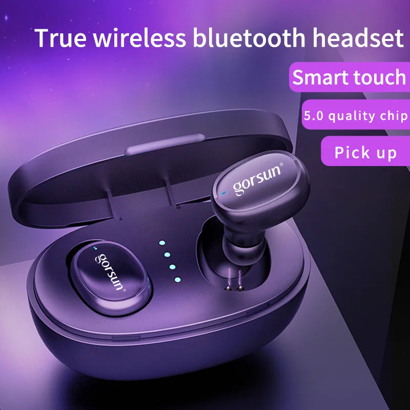 Gorsun V8 TWS BT5.0 Bluetooth Headset Wireless Earbuds In-Ear Fingerprint Touch 3D stereo wireless earphone with dual microphone
Gorsun V8 TWS BT5.0 Bluetooth Headset Wireless Earbuds In-Ear Fingerprint Touch 3D stereo wireless earphone with dual microphone