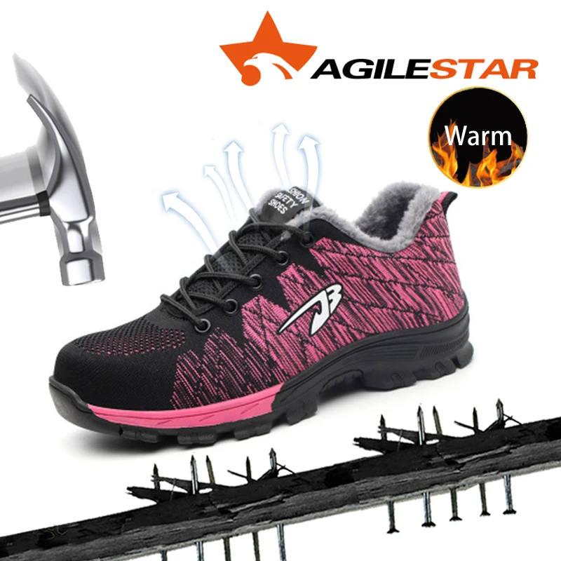 Winter Safety Shoes for women indestructible Shoes Work Boots Anti-Smashing Keep Warm Puncture Proof Velvet Cold Protection 
Winter Safety Shoes for women indestructible Shoes Work Boots Anti-Smashing Keep Warm Puncture Proof Velvet Cold Protection