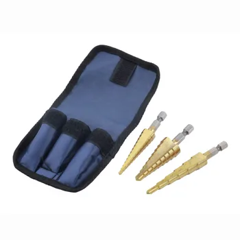 Worldwide 1set 3pc Quick-change 1/4" Hex Shank larger Titanium Coated Step Drill Bit Set 
Worldwide 1set 3pc Quick-change 1/4" Hex Shank larger Titanium Coated Step Drill Bit Set
