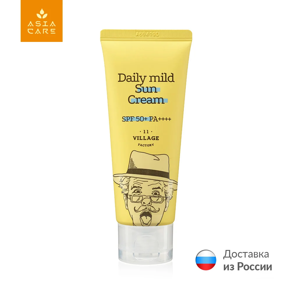 Ежедневный солнцезащитный крем Village 11 Factory Daily Mild Sun Cream SPF 50+ PA++++ 50 мл | Красота и