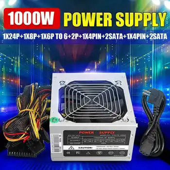 1000W PFC Power Supply PSU Silent Fan ATX 24pin 12V PC Computer SATA Gaming PC Power Supply For Intel AMD Computer Silver
1000W PFC Power Supply PSU Silent Fan ATX 24pin 12V PC Computer SATA Gaming PC Power Supply For Intel AMD Computer Silver