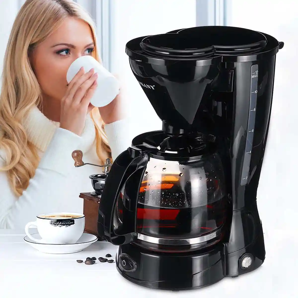cups electric drip espresso coffee maker 220v household tea pot