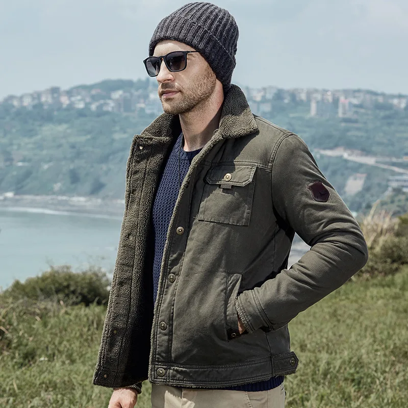Mens Winter Man's Lambswool Jackets Thick Warm Lapel Collar Pocket Outerwear Handsome Coat for Male Oversized M-4XL 
Mens Winter Man's Lambswool Jackets Thick Warm Lapel Collar Pocket Outerwear Handsome Coat for Male Oversized M-4XL