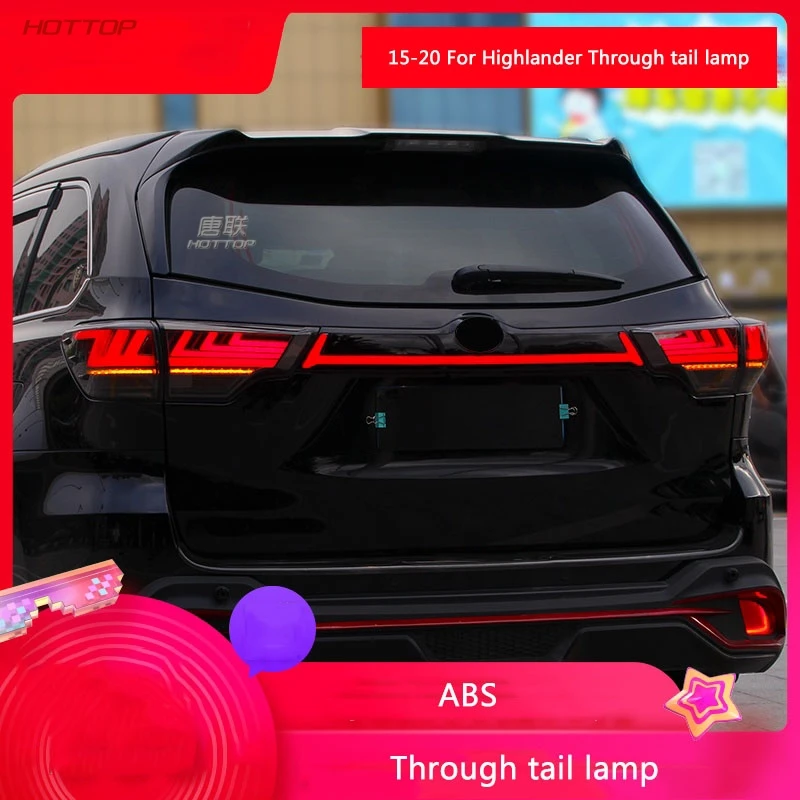 Для Toyota Highlander 2015-2020 через задний фонарь Изменение светодиодные фары дневного