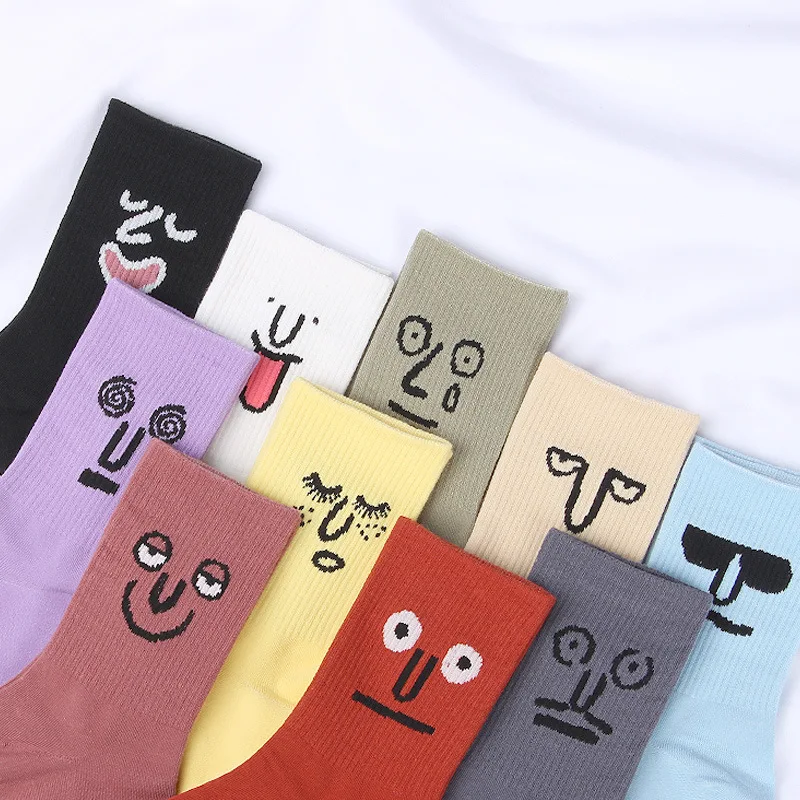 10 Pairs Lady Socks Surprise Cute Middle Tube Cotton Funny Expression Jacquard Individual Spring Autumn Harajuku Women Socks
10 Pairs Lady Socks Surprise Cute Middle Tube Cotton Funny Expression Jacquard Individual Spring Autumn Harajuku Women Socks