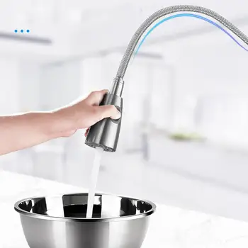 Brushed Stainless Steel Kitchen Sink Faucet Pull Out 360 Single Tap Rotatable Valve Degree Ceramic Sprayer W3U3 Faucet Hole P8Z5
Brushed Stainless Steel Kitchen Sink Faucet Pull Out 360 Single Tap Rotatable Valve Degree Ceramic Sprayer W3U3 Faucet Hole P8Z5