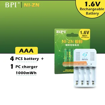 4Pcs NiZn Ni-Zn 1.6V AAA 1000mWh Rechargeable Battery + NiZn smart Charger
4Pcs NiZn Ni-Zn 1.6V AAA 1000mWh Rechargeable Battery + NiZn smart Charger