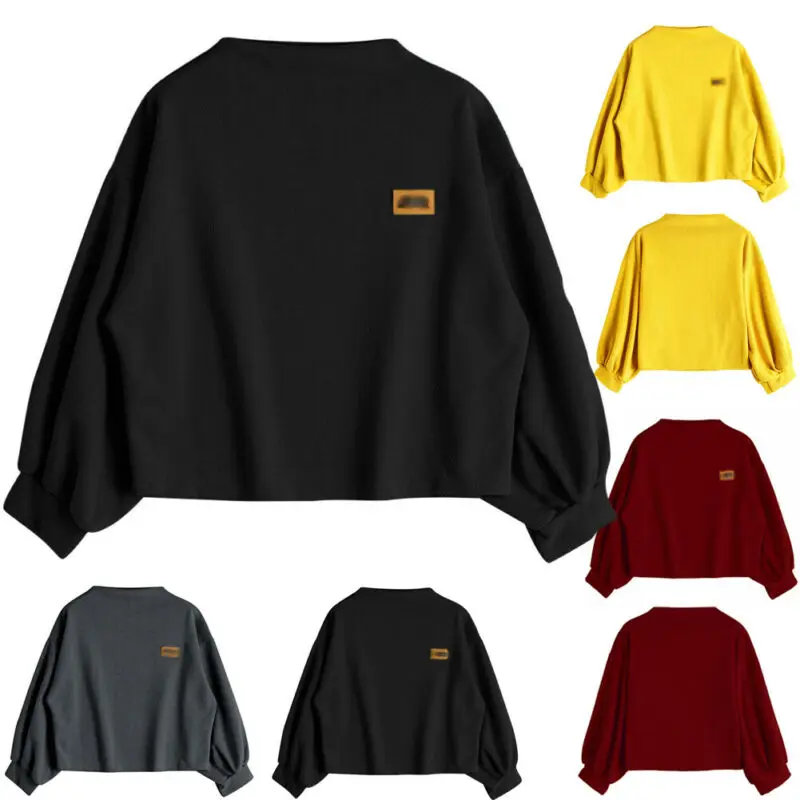 Ladies Women Autumn O Neck Batwing Long Sleeve Casual Loose Solid Color Basic Classic Fashion Sweatshirt Tops
Ladies Women Autumn O Neck Batwing Long Sleeve Casual Loose Solid Color Basic Classic Fashion Sweatshirt Tops