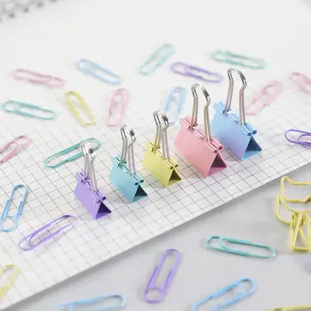 94pcs/pack Colorful Metal Paper Clips Long Tail Clip Office Supplies Paper Documents School Set Pins Clips D9I1
94pcs/pack Colorful Metal Paper Clips Long Tail Clip Office Supplies Paper Documents School Set Pins Clips D9I1
