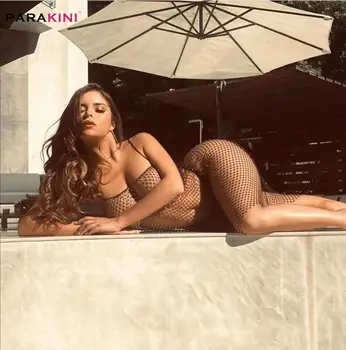 PARAKINI 2020 New Sexy Crystal Diamond Dress Women Hollow Out Rhinestone Bodycon Summer Fishnet Mesh Beach Wear Party Dress 
PARAKINI 2020 New Sexy Crystal Diamond Dress Women Hollow Out Rhinestone Bodycon Summer Fishnet Mesh Beach Wear Party Dress