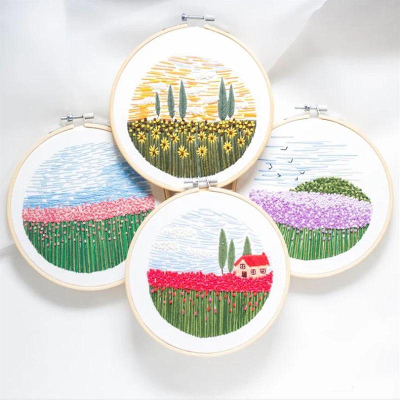 DIY Embroidery Flower Pattern Handwork Needlework for Beginner Cross Stitch kit Ribbon Painting Embroidery Hoop Home Decor
DIY Embroidery Flower Pattern Handwork Needlework for Beginner Cross Stitch kit Ribbon Painting Embroidery Hoop Home Decor