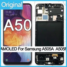 Ensemble écran tactile LCD Super AMOLED, 100% pouces, pour Samsung galaxy A50 6.4 A505F/DS A505F A505FD A505A, OEM, 2019=