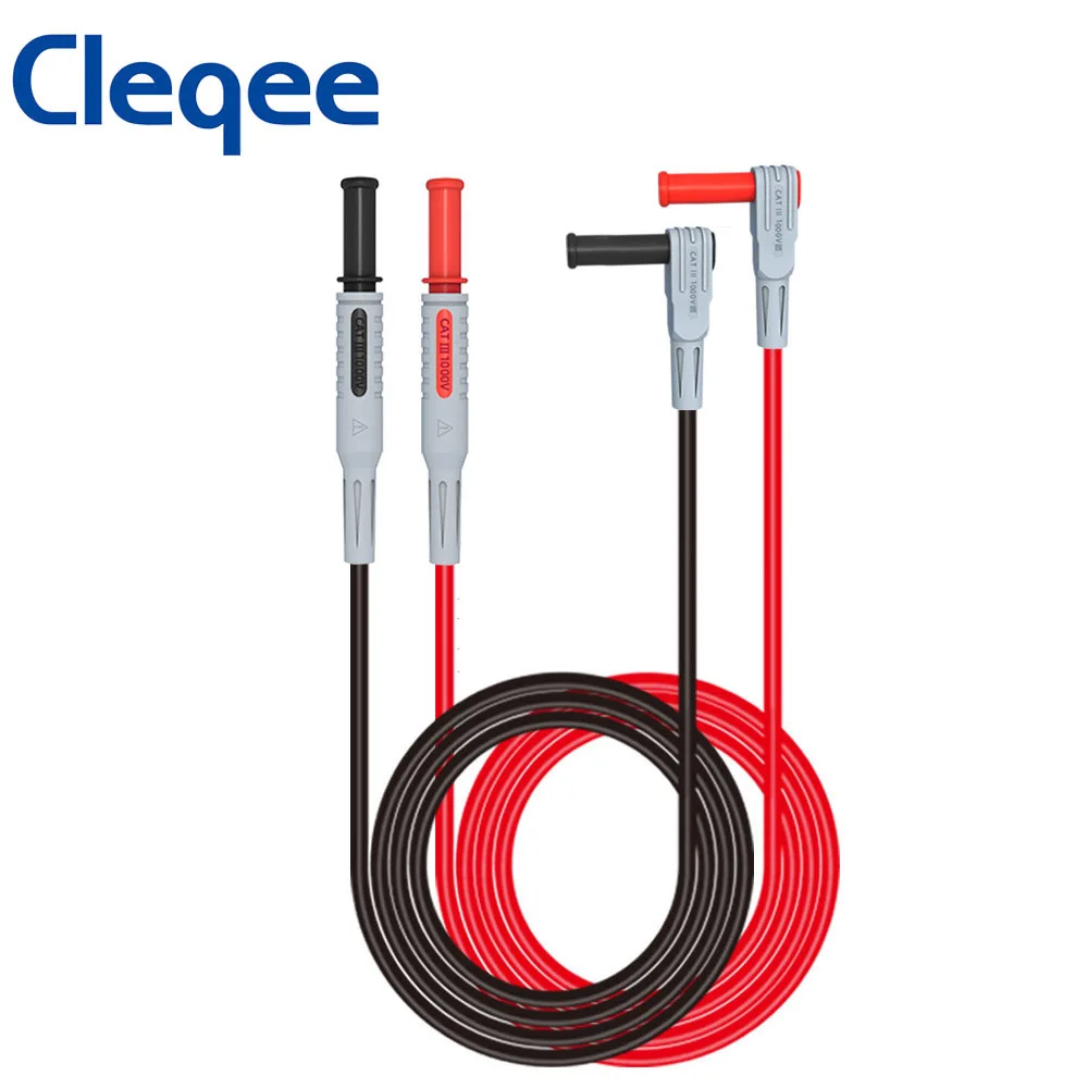 Cleqee P1033 4mm Banana Plug Test Leads Safety Banana Plug Test Line Straight to Curved Cable for Multimeter Testing
Cleqee P1033 4mm Banana Plug Test Leads Safety Banana Plug Test Line Straight to Curved Cable for Multimeter Testing