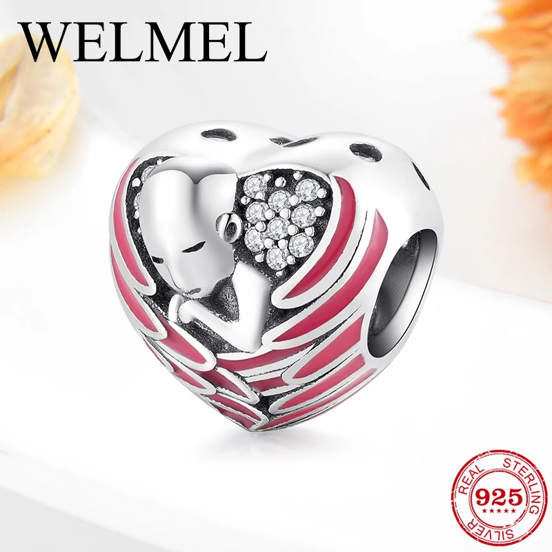 925 Sterling Silver Angel Girl Enamel Heart Charm Bead Fits Original Pandora Charms Bracelet Bead Pendant DIY Jewelry Making
925 Sterling Silver Angel Girl Enamel Heart Charm Bead Fits Original Pandora Charms Bracelet Bead Pendant DIY Jewelry Making